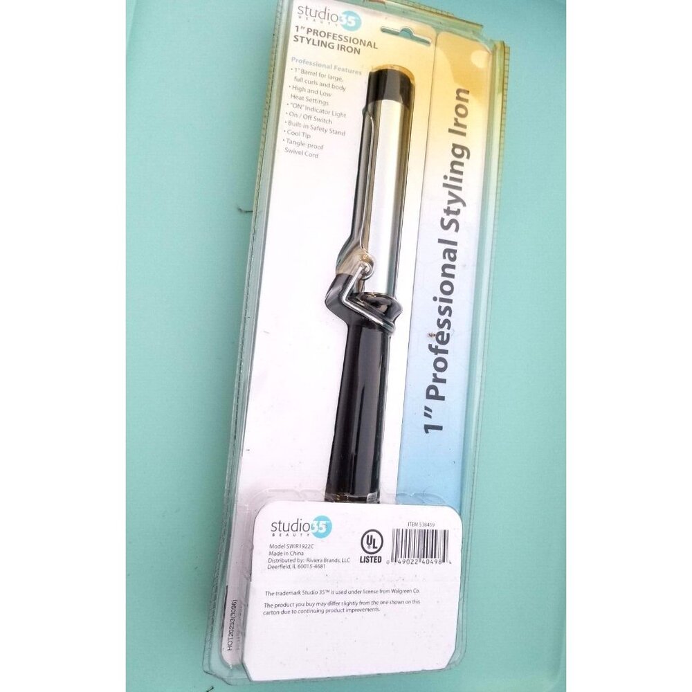 Studio 35 Beauty Professional Styling Iron 1” Barrel for Large Full Curls NEW - Picture 2 of 3